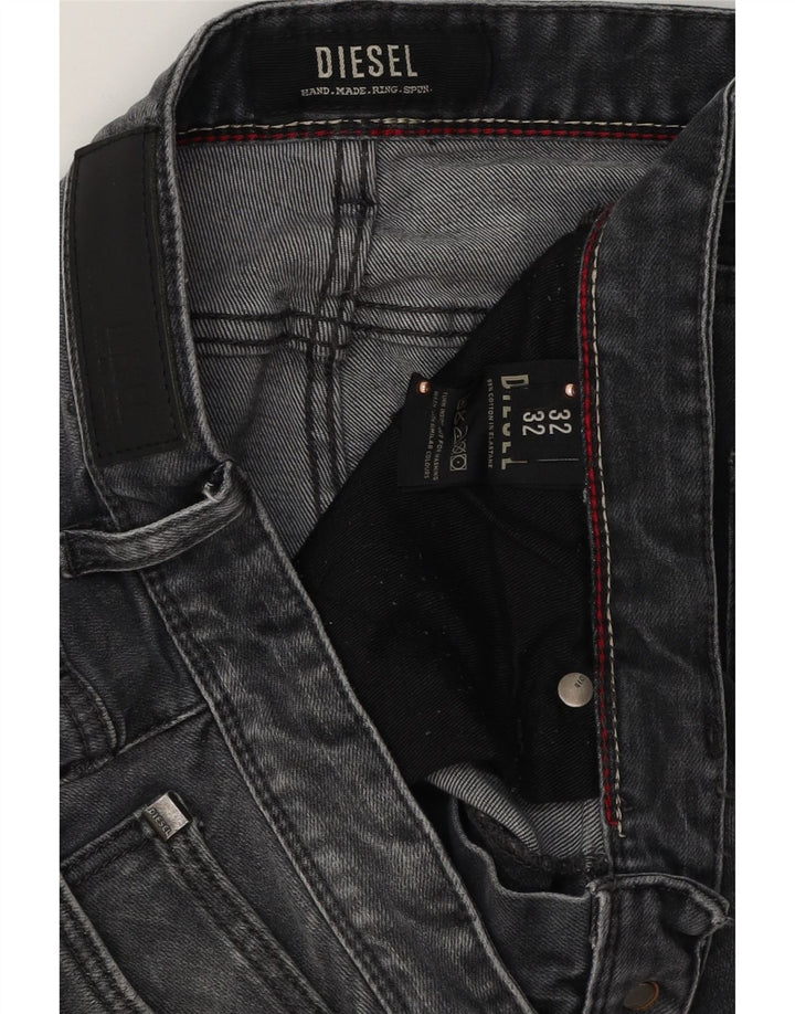 Diesel Mens Sleenker Slim Jeans W32 L32 Cinza Algodão