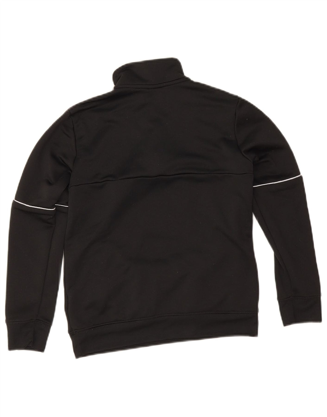 Suéter Adidas Boys Aeroready com zíper e gola 9-10 anos preto poliéster