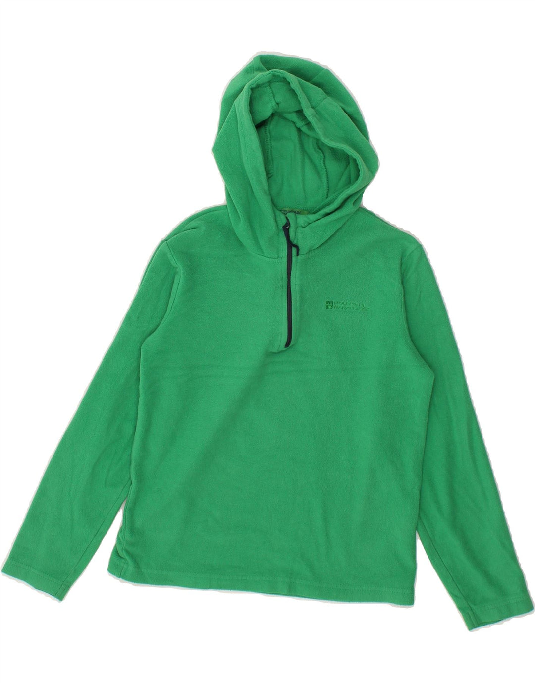 MOUNTAIN WAREHOUSE Boys Hooded Zip Neck Fleece Jumper 9-10 Years Green Vintage Mountain Warehouse and Second-Hand Mountain Warehouse from Messina Hembry 