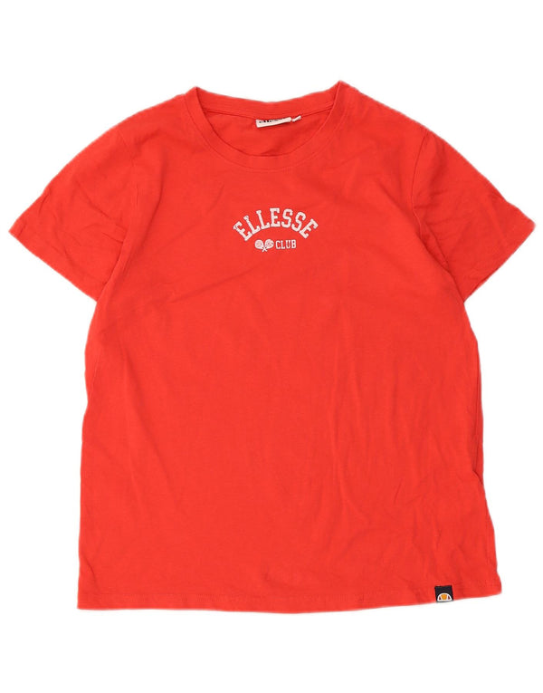 Camiseta feminina Ellesse com estampa gráfica UK 10 pequeno algodão vermelho
