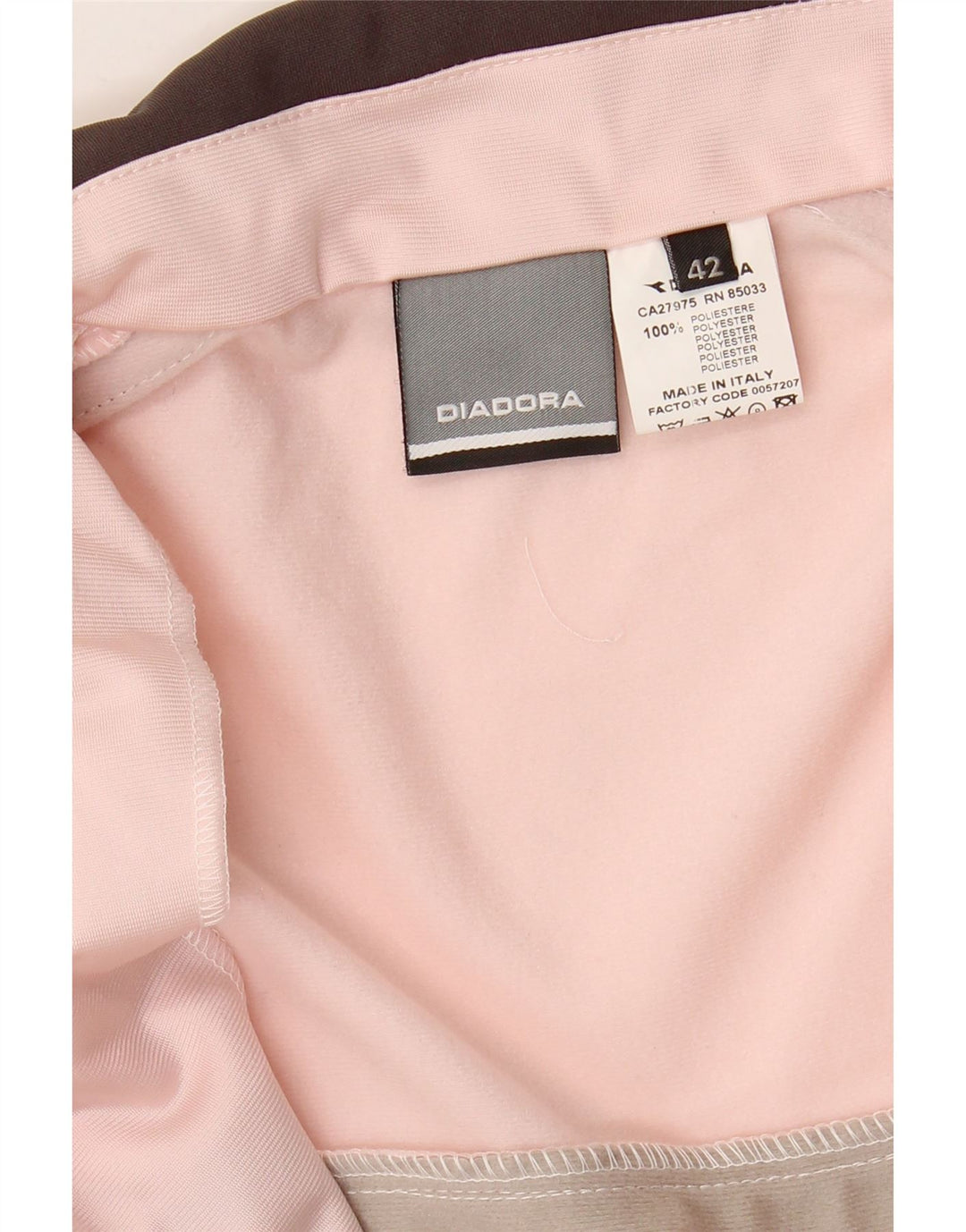 Diadora Womens Tracksuit Top Jacket IT 42 Medium Pink Colourblock Poliéster
