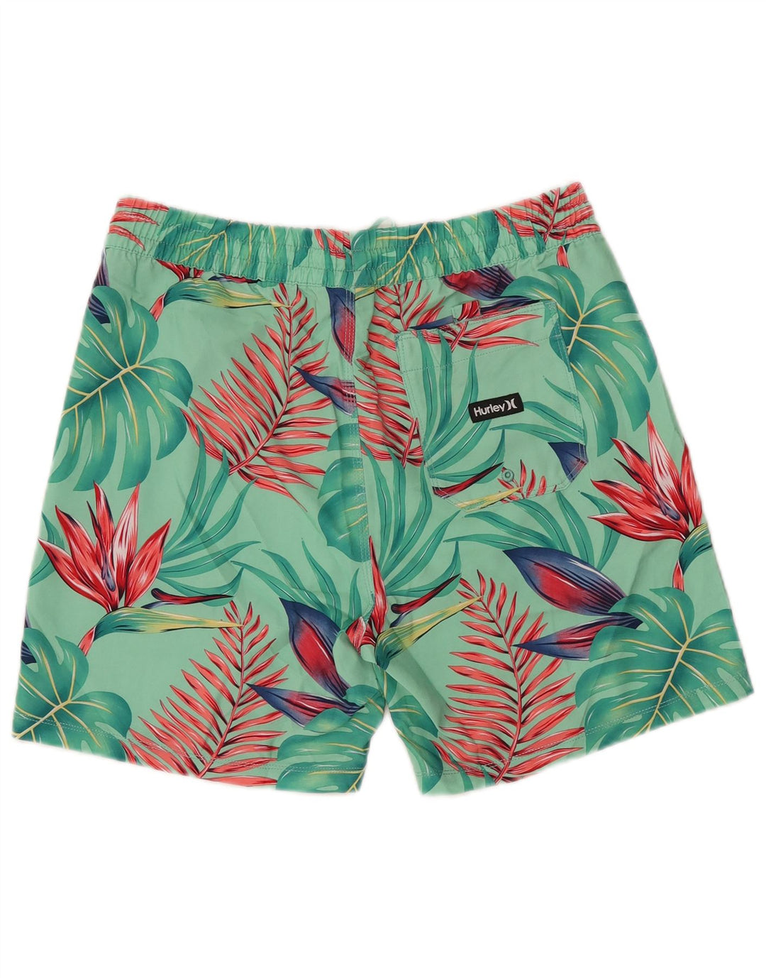 Shorts de natação masculino HURLEY poliéster floral verde médio