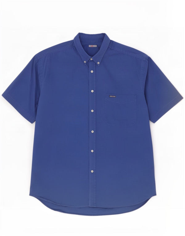 Camisa masculina de manga curta Think Pink 2XL azul