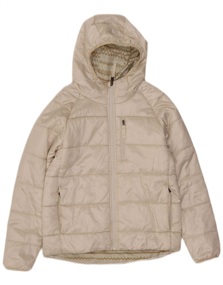 Jaqueta acolchoada The North Face Girls 11-12 anos grande poliéster branco