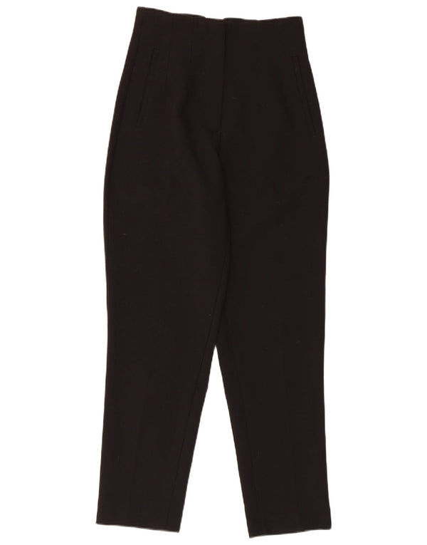 Zara Calça feminina casual cônica XS W24 L27 preta