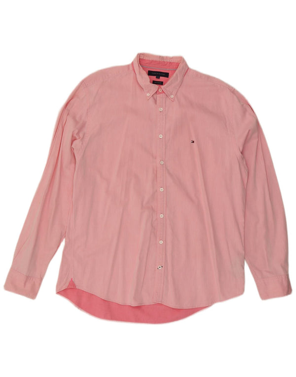 Camisa masculina Tommy Hilfiger New York Fit 2XL algodão rosa