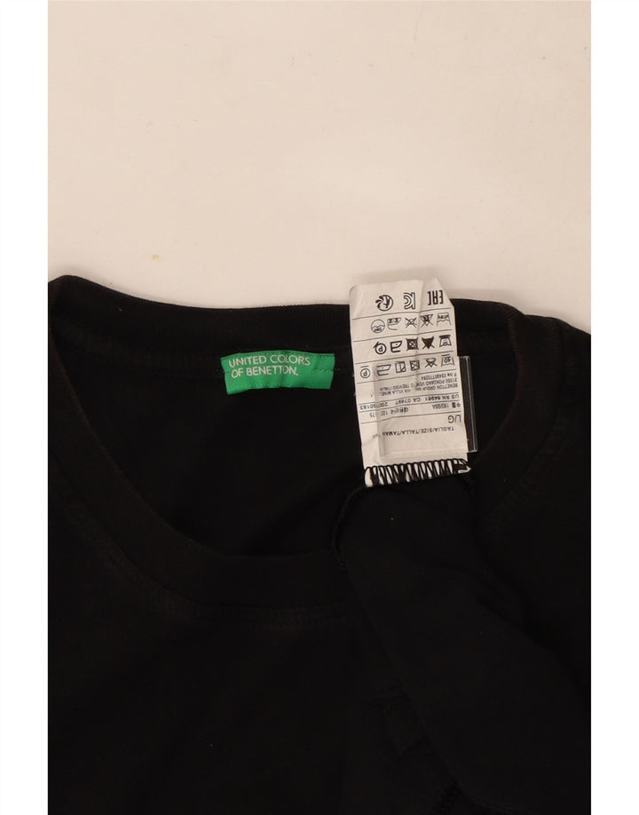 Camiseta masculina Benetton grande algodão preto