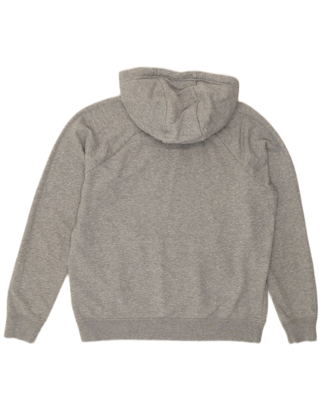 NIKE Womens Hoodie Jumper UK 14 Médio Cinza Algodão