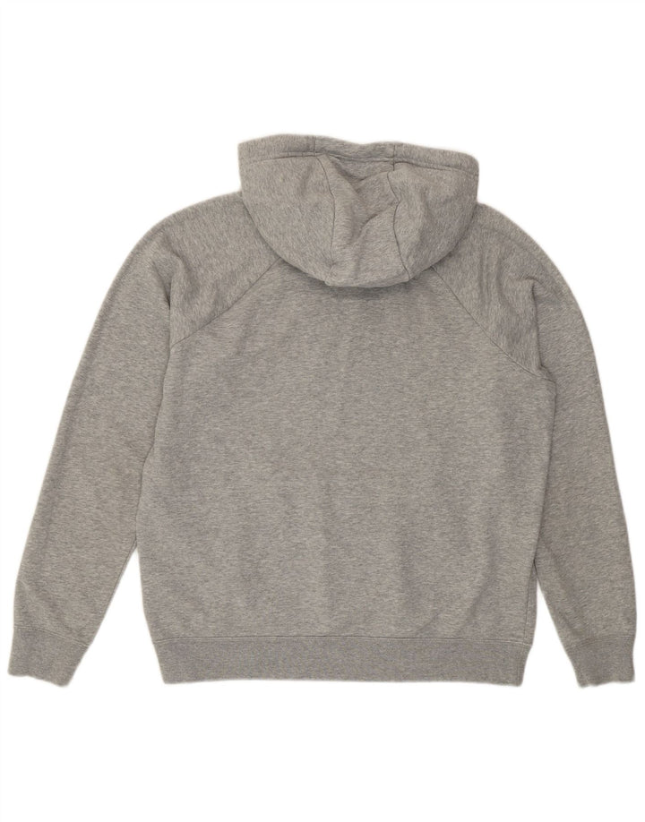 NIKE Womens Hoodie Jumper UK 14 Médio Cinza Algodão
