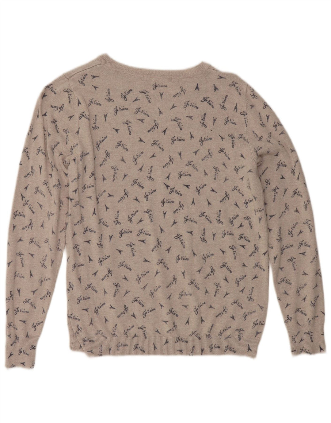 Suéter feminino Marks & Spencer com gola canoa e gola redonda Reino Unido 14 cinza médio