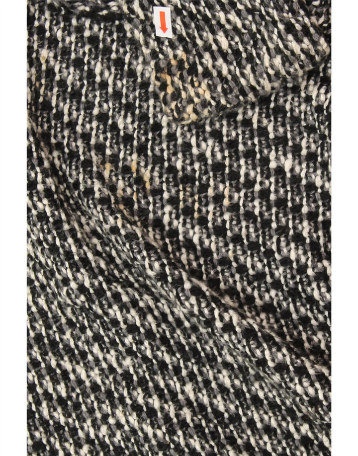 Suéter cardigã feminino aberto grande ZARA Reino Unido 14 médio preto manchado