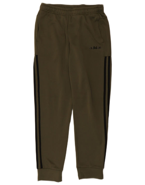 Adidas Mens Calças de treino Joggers Pequeno Poliéster Cáqui