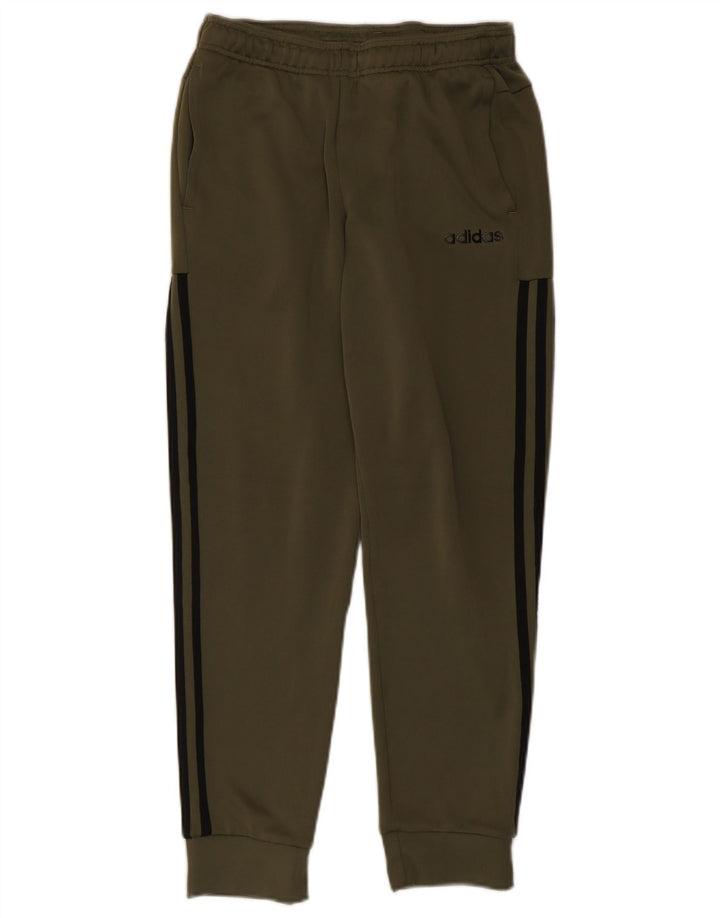 Adidas Mens Calças de treino Joggers Pequeno Poliéster Cáqui