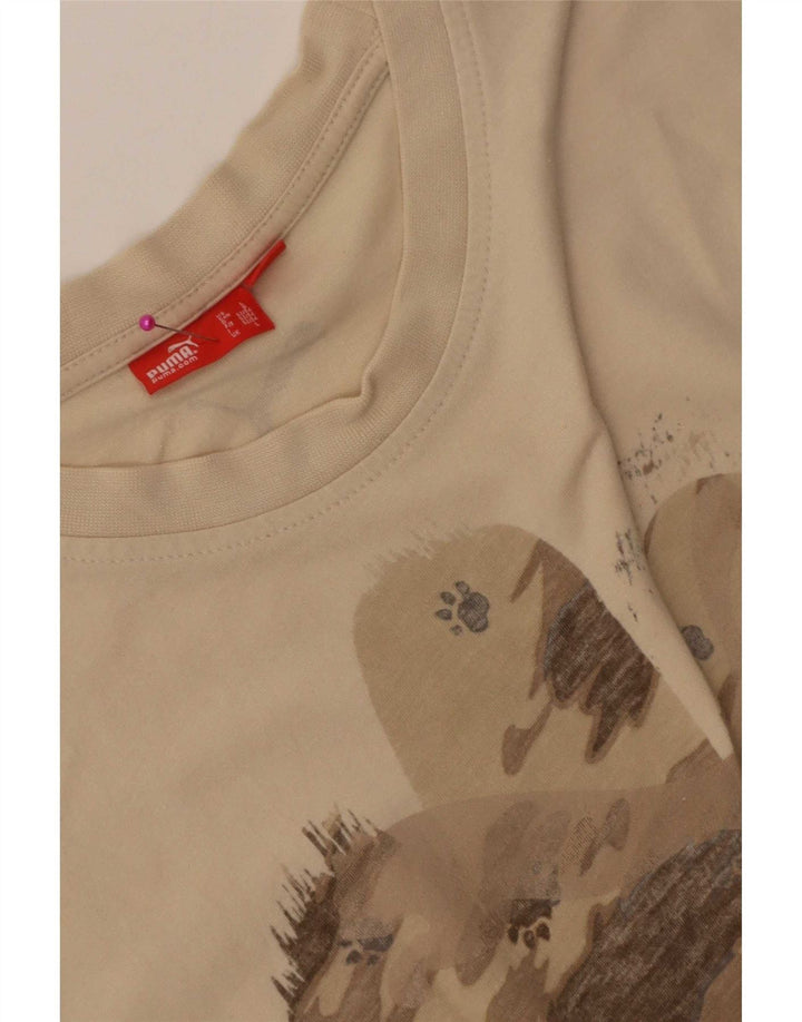 Puma Camiseta Masculina Graphic Top Grande Bege