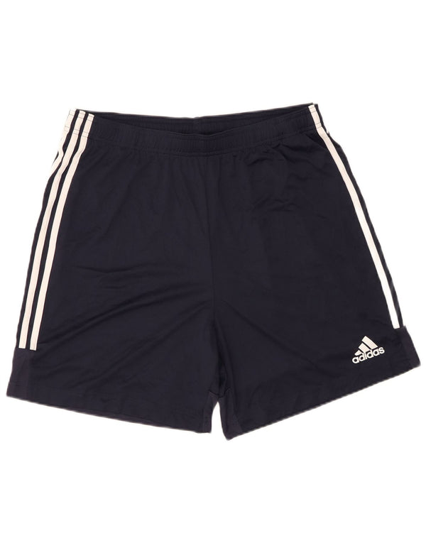 Shorts esportivos masculinos Adidas Aeroready Regular Fit grandes poliéster azul marinho