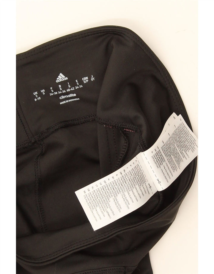 Adidas Womens Climalite Leggings UK 8/10 Pequeno Poliéster Preto