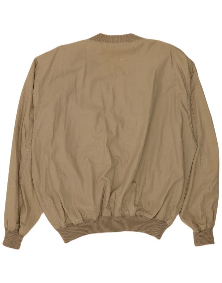 Jaqueta bomber masculina vintage UK 42 XL bege