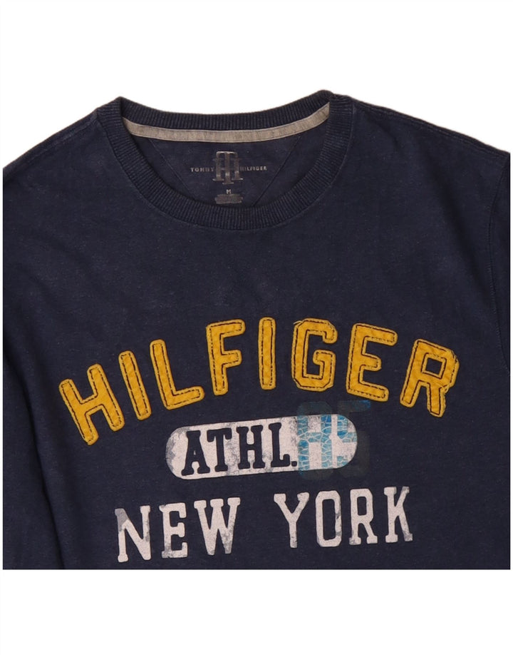 TOMMY HILFIGER Masculino New York Graphic Top manga comprida médio azul marinho