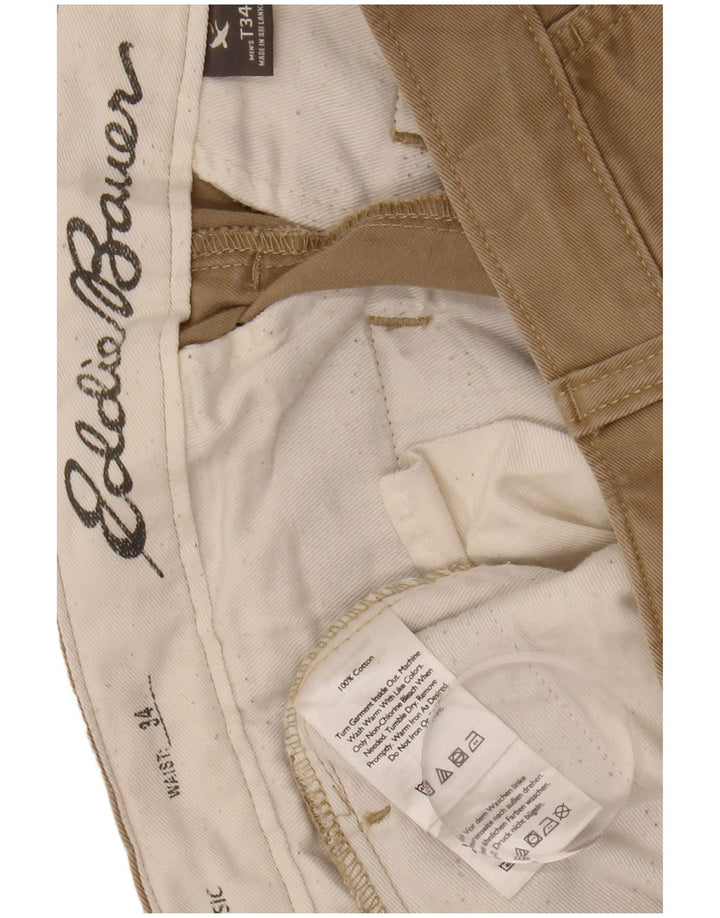 EDDIE BAUER Mens Chino Shorts W34 Grande Algodão Bege