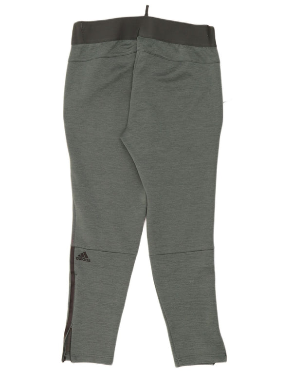 Calça de treino feminina Adidas UK 14 grande poliéster verde