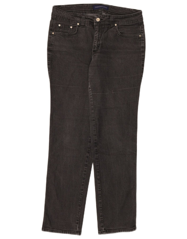 Jeans retos femininos Trussardi W31 L30 cinza