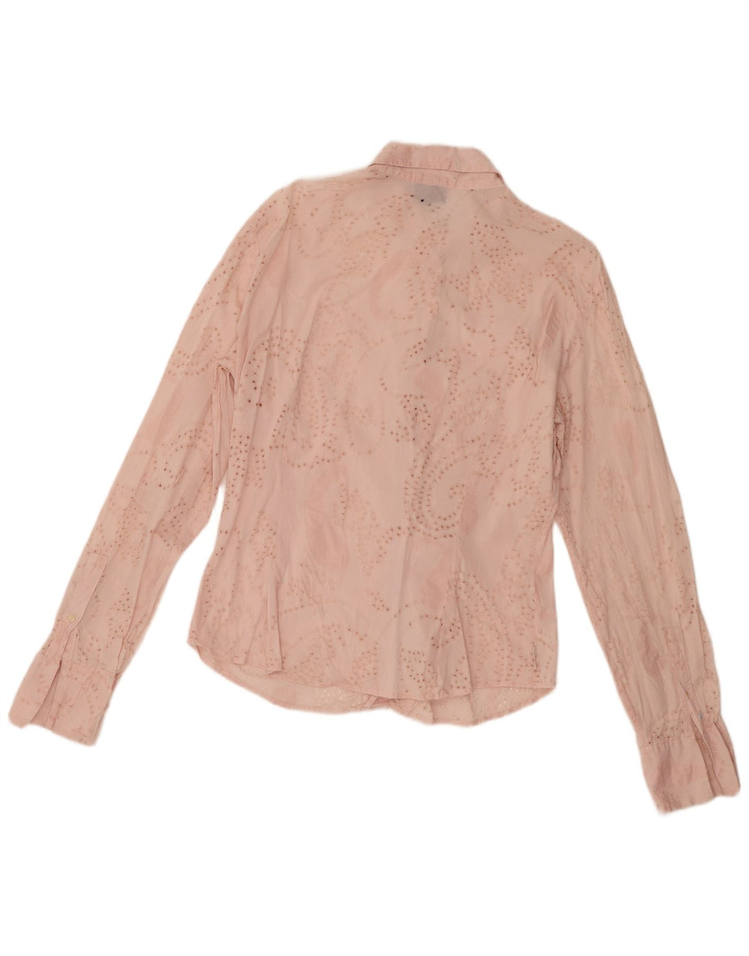 Blusa feminina Trussardi transparente Reino Unido 14 rosa médio