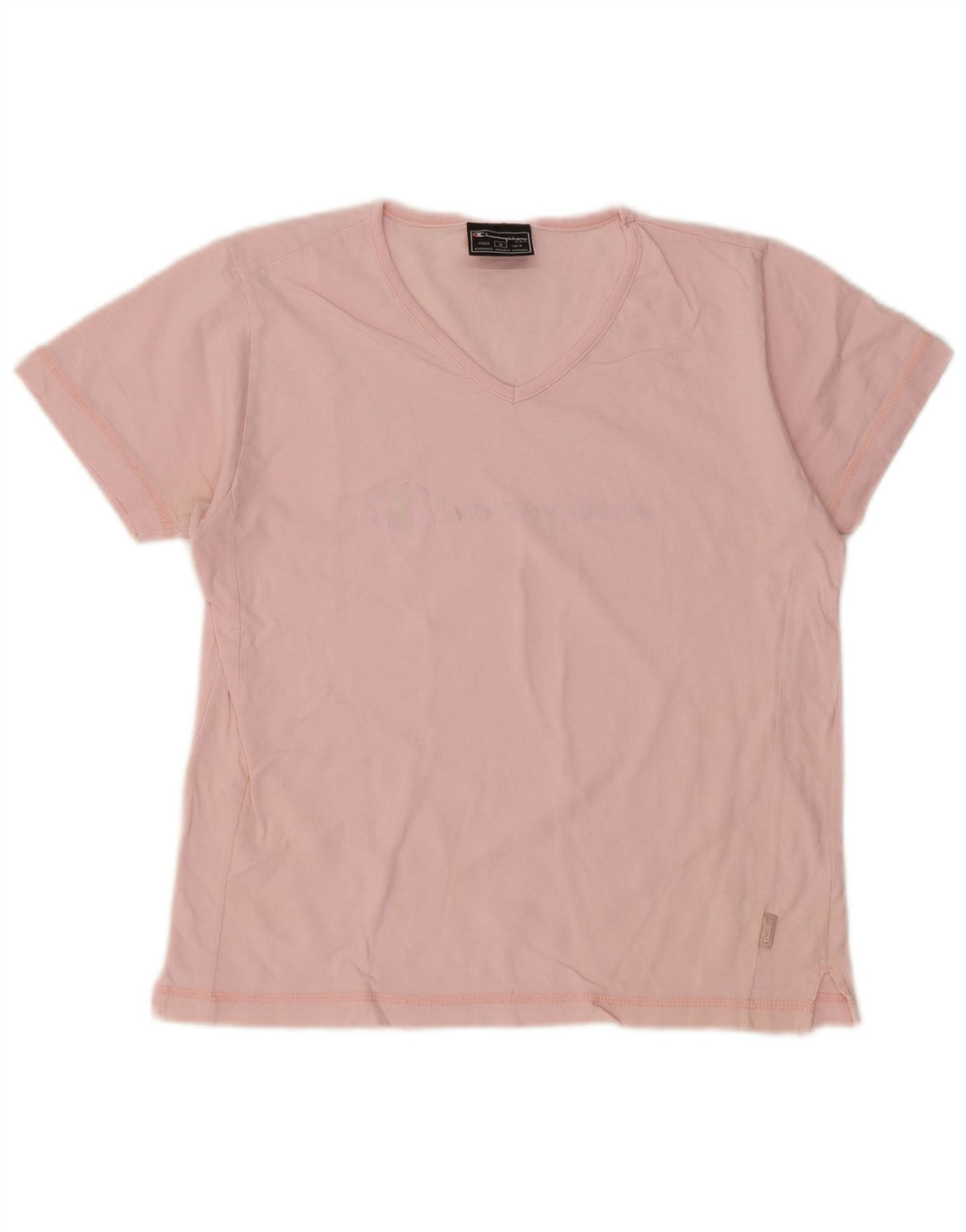 Camiseta feminina com estampa CHAMPION UK 10 pequena rosa