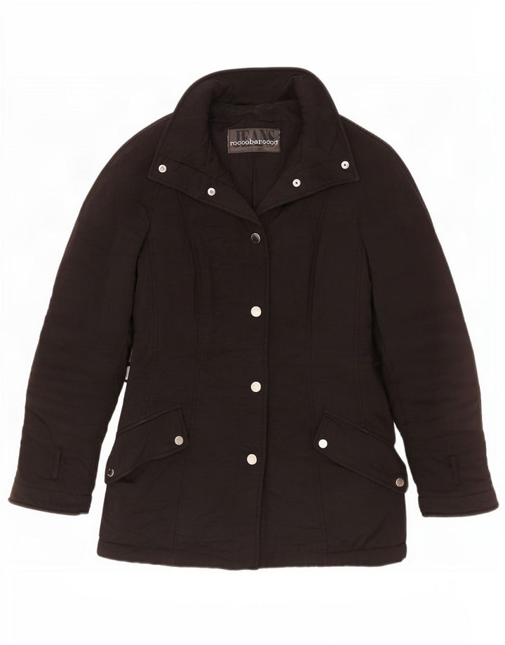 Jaqueta acolchoada feminina Roccobarocco UK 10 pequena preta
