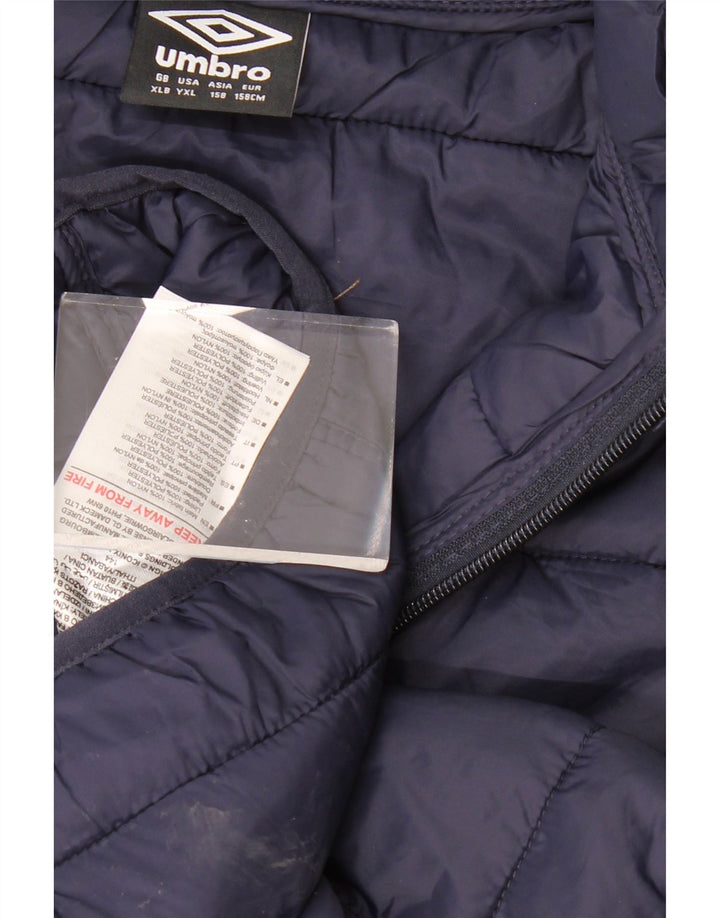 UMBRO Colete acolchoado para meninos 13-14 anos XL azul marinho nylon