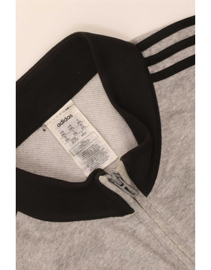 Adidas Mens Treino Top Jaqueta 2XL Cinza Colourblock Algodão