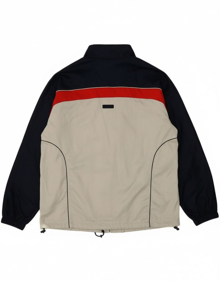 Asics Mens Tracksuit Top Jacket 2XL Cinza Colourblock Poliéster