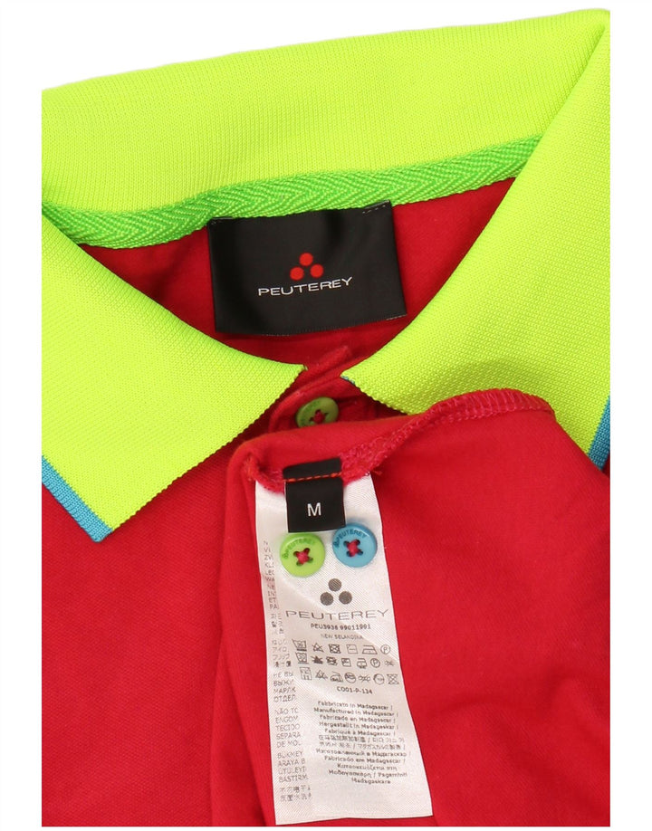 Camisa polo masculina PEUTEREY algodão vermelho médio