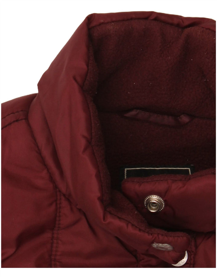 Jaqueta acolchoada feminina Guess UK 10 pequena Borgonha Nylon