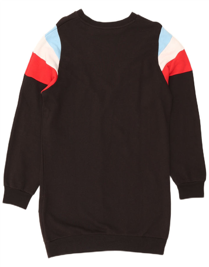 Vestido feminino Levi's de manga comprida UK 10 pequeno bloco colorido preto