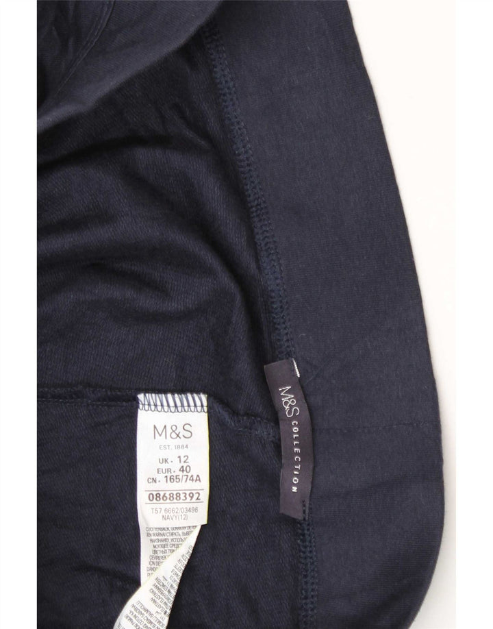 Calça de treino capri feminina Marks & Spencer Reino Unido 12 médio azul marinho
