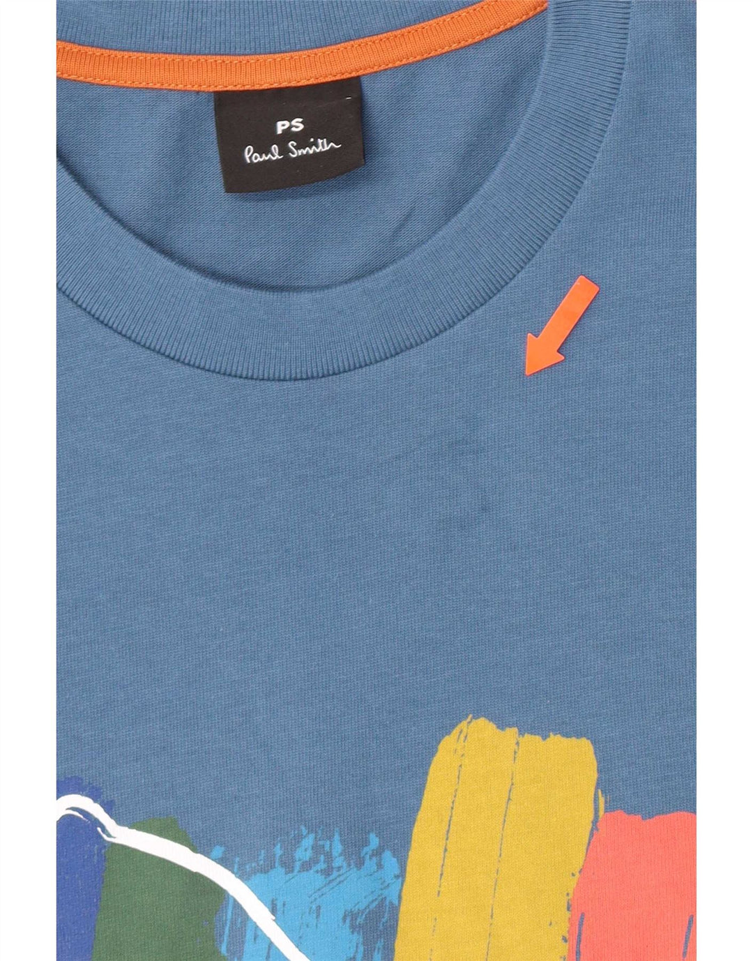 Camiseta masculina Paul Smith com estampa gráfica grande de algodão azul