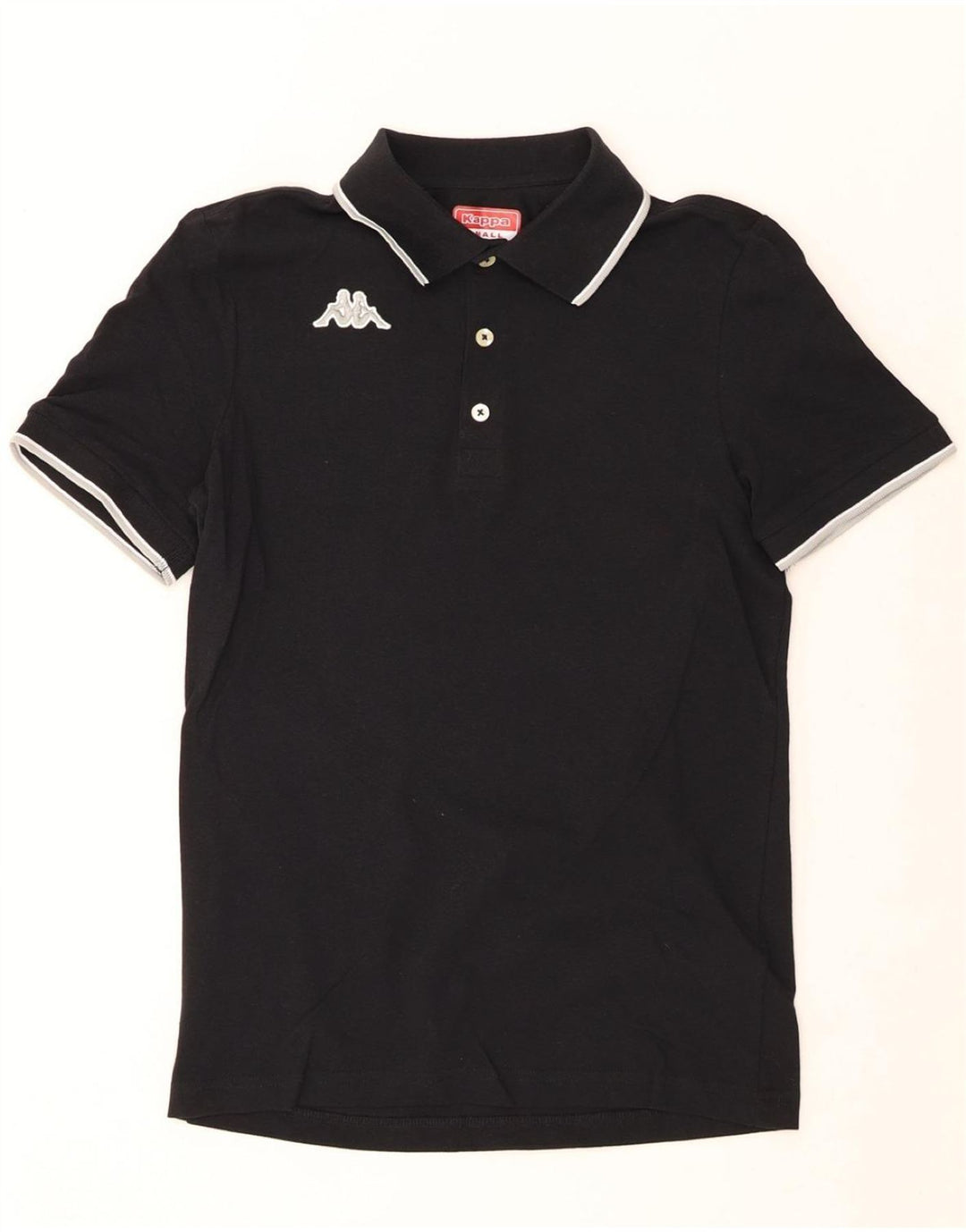KAPPA Mens Polo Shirt Small Black Cotton Vintage Kappa and Second-Hand Kappa from Messina Hembry 