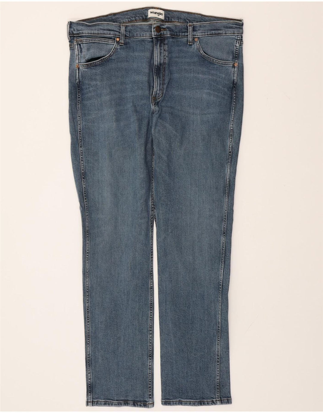 WRANGLER Mens Greensboro Straight Jeans W40 L34 Azul Algodão