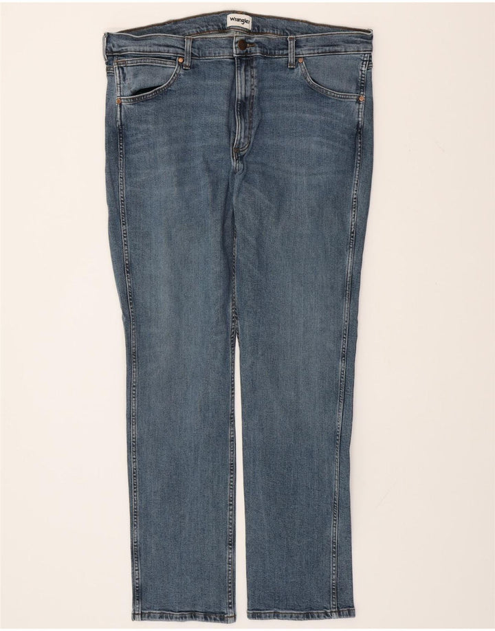 WRANGLER Mens Greensboro Straight Jeans W40 L34 Azul Algodão