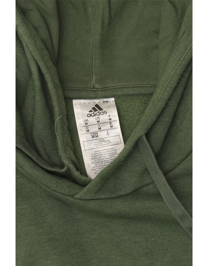 Adidas Mens Hoodie Jumper Médio Algodão Verde