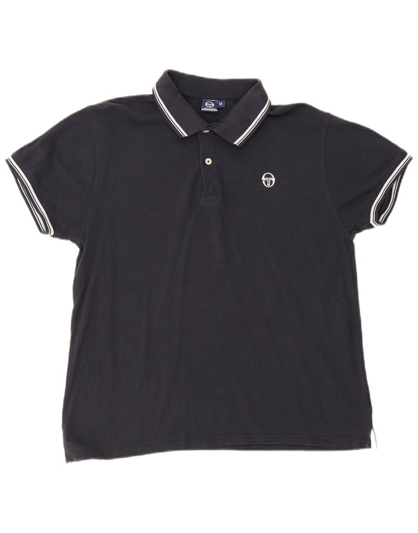 Camisa polo masculina Sergio Tacchini médio algodão azul marinho