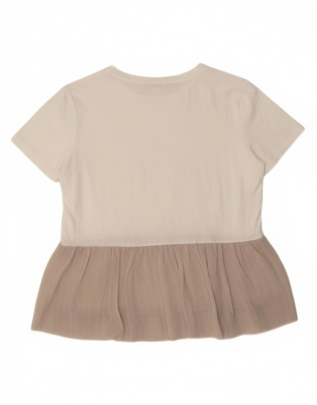 Blusa feminina ZARA UK 14 bloco colorido branco médio