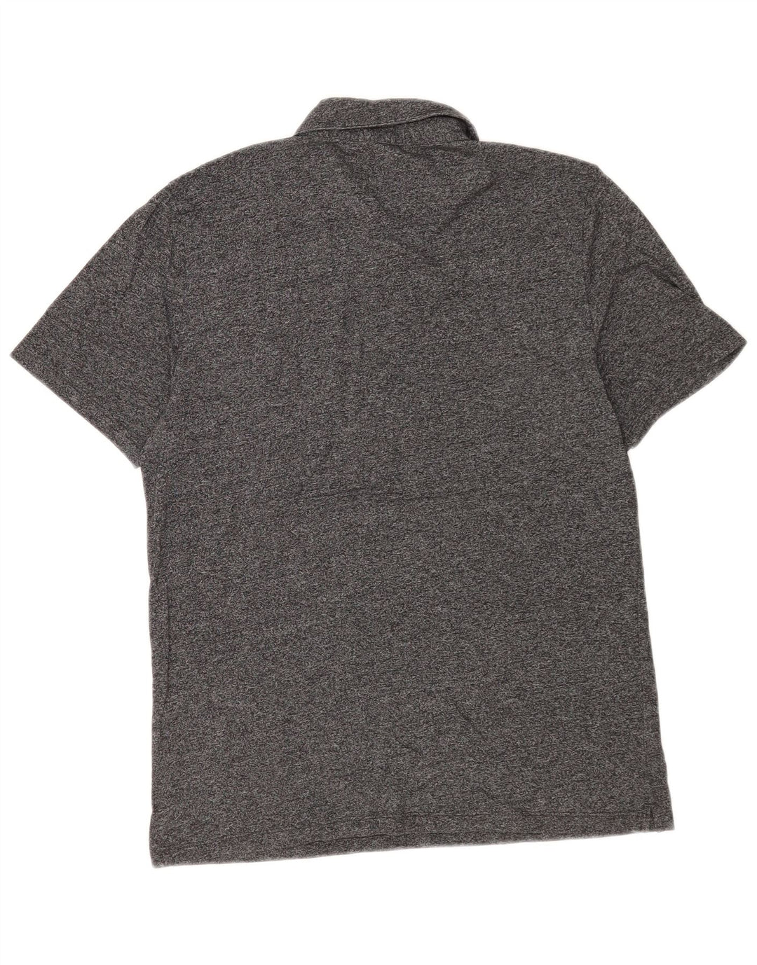 Camisa polo masculina Reiss algodão manchado cinza médio