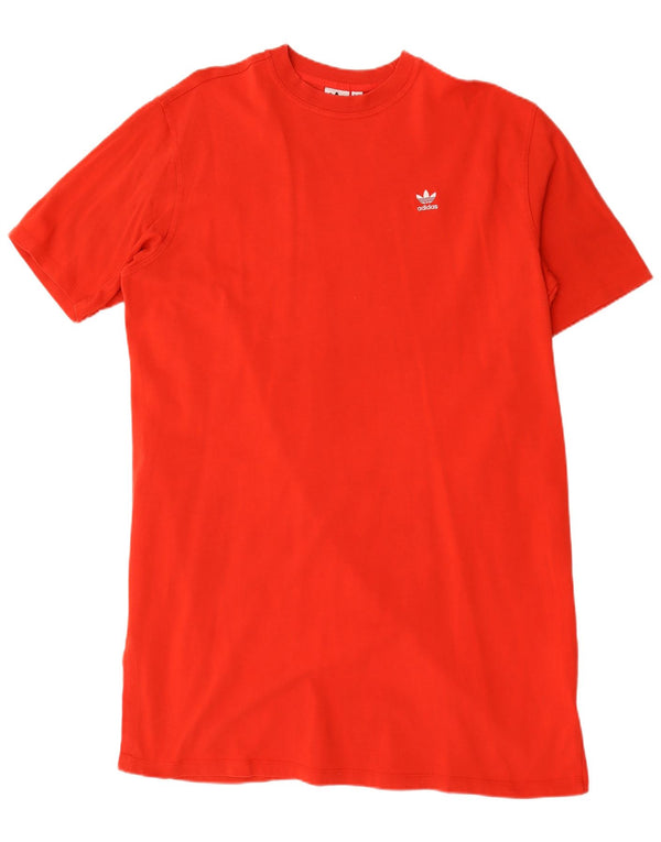 Camiseta feminina Adidas com estampa oversized, vestido UK 20 2XL algodão vermelho