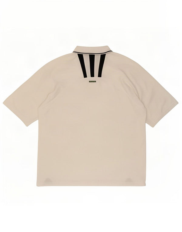 Camisa polo masculina Adidas UK 44/46 grande poliéster branco