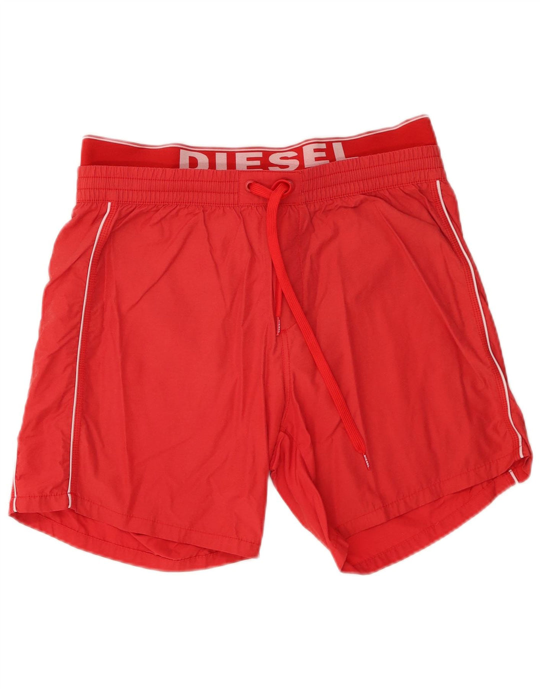 Shorts de natação masculino diesel gráfico médio algodão vermelho