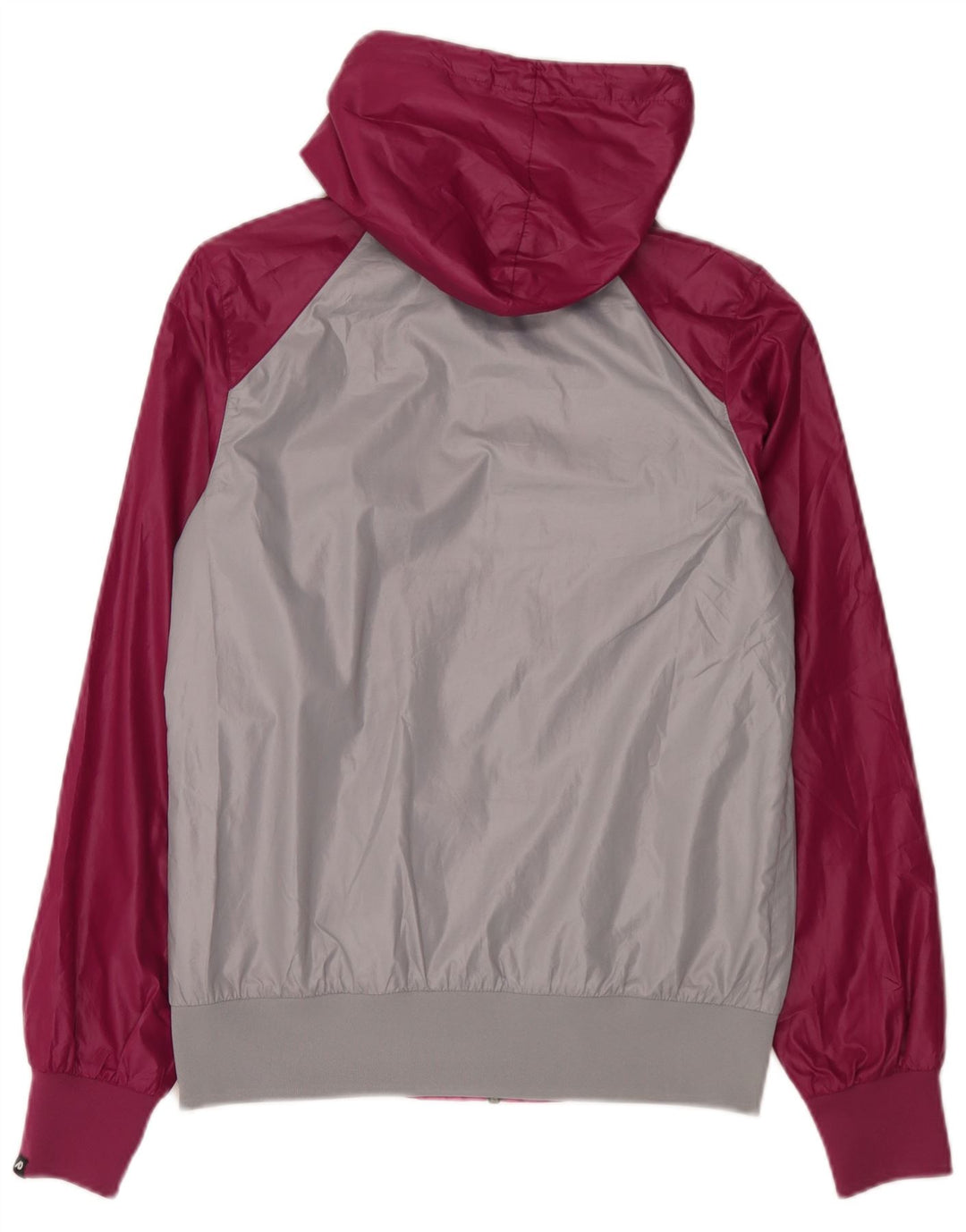 Jaqueta de chuva feminina Nike com capuz UK 14 poliéster colorblock rosa médio