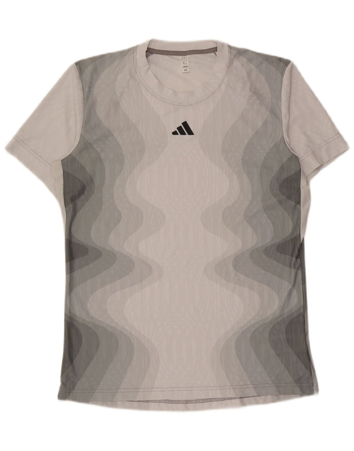 Camiseta Adidas Masculina Aeroready Graphic Top Grande Cinza Tie Dye Poliéster