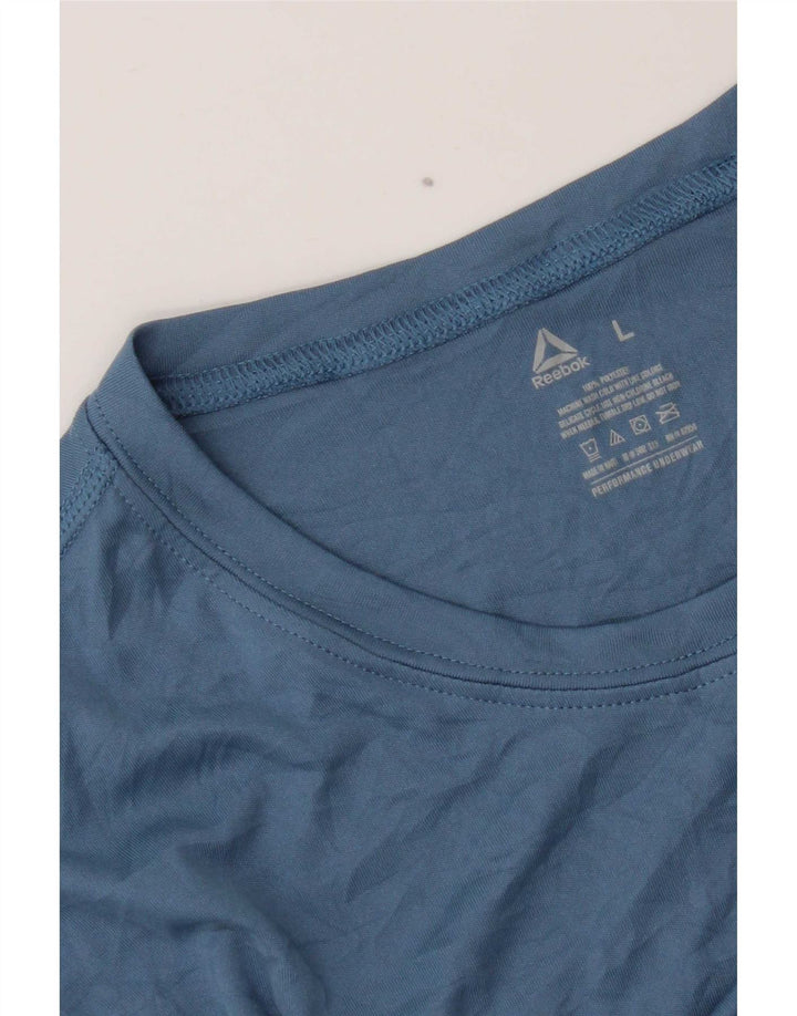 Camiseta masculina Reebok grande poliéster azul