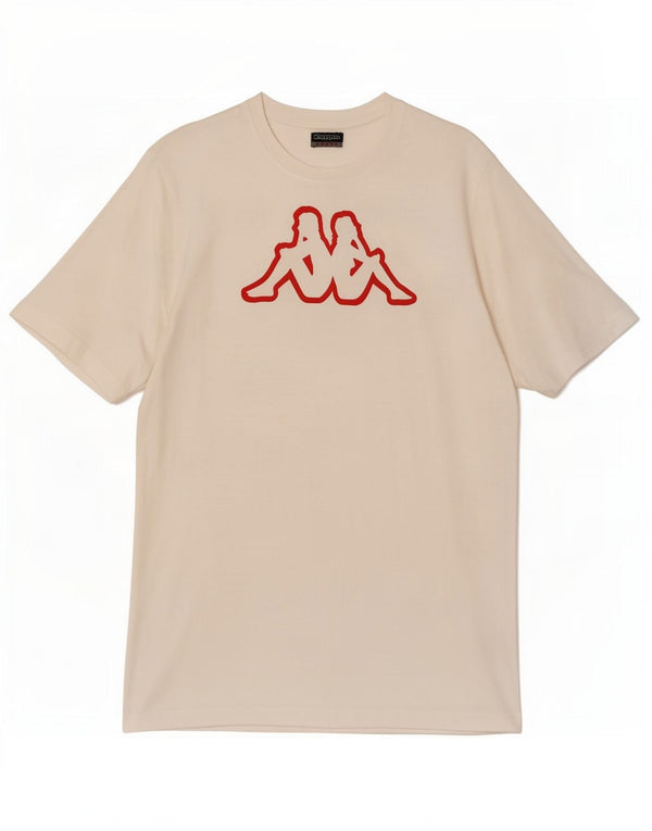 Camiseta gráfica masculina Kappa Top grande de algodão branco